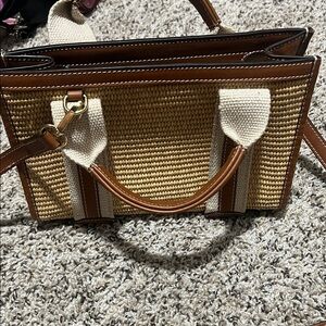 Elegant Tan and Brown Tote Bag